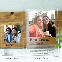 Personalised Dictionary Definition Photo Block