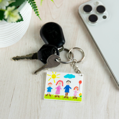 Personalised own Drawing Keyring