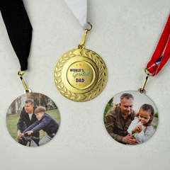 Personalised Printed Father's Day Medal