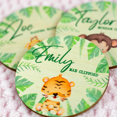 Personalised Printed Animal Themed Baby Disc