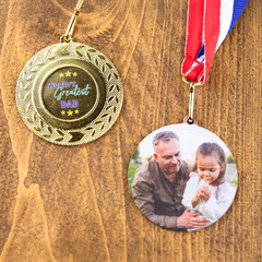 Personalised Printed Father's Day Medal