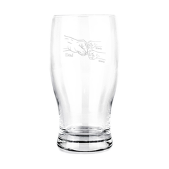 Personalised Engraved Fist Bump Pint Glass