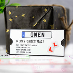 Personalised Printed Number Plate Ticket