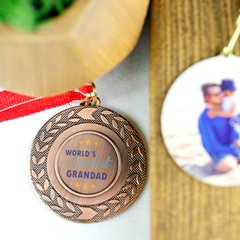 Personalised Printed Father's Day Medal