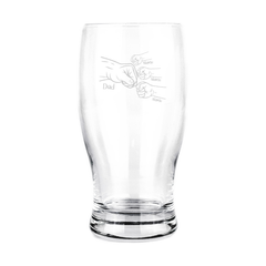 Personalised Engraved Fist Bump Pint Glass