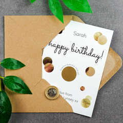 Personalised Printed Birthday Scratch Card , Reveal your gift idea