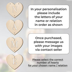 Personalised Mother's Day Custom Hanging Wall Heart