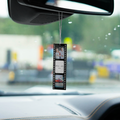 Personalised Printed Photo Reel Car Ornament