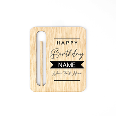 Personalised Printed Wooden Money Holder