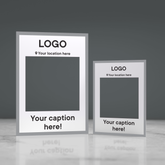 Customisable Selfie Frame Bespoke Corporate Own Logo Business effect