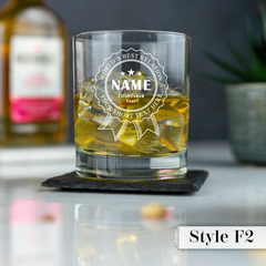 Personalised Engraved Father's Day Whiskey Glass