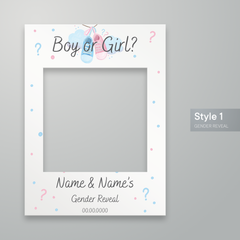Customisable Gender Reveal Selfie Frame