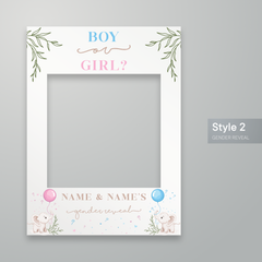 Customisable Gender Reveal Selfie Frame