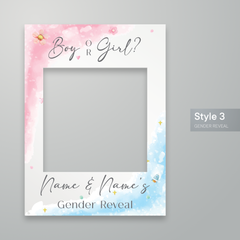 Customisable Gender Reveal Selfie Frame