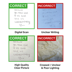 Engraved Custom Handwriting Rectangle Board