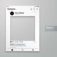 Customisable Social Media Selfie Frame; Facebook, Instagram, TikTok, LinkedIn, Twitter X,