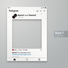 Customisable Social Media Selfie Frame; Facebook, Instagram, TikTok, LinkedIn, Twitter X,