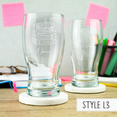 Personalised Engraved Teacher Glass - Pint, Gin, Champagne, Hiball and Glass Mug