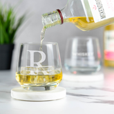Personalised Engraved Angled Whiskey Glass