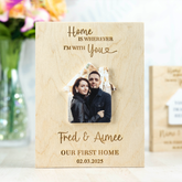 Personalised New Home Wooden Photo Block