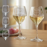 Personalised Mothers Day White Wine Glass