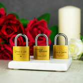 Personalised Engraved Couples Padlock