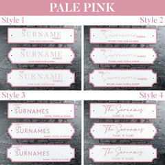 Personalised Printed Surname Metal Street Sign