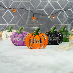 Personalised Free Standing Halloween Pumpkin Decoration