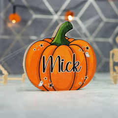 Personalised Free Standing Halloween Pumpkin Decoration