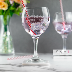 Personalised Engraved Premium Gin Glass