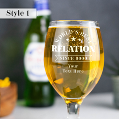 Personalised Engraved Father's Day Stemmed Beer Glass