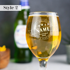 Personalised Engraved Father's Day Stemmed Beer Glass