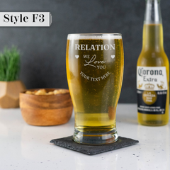 Personalised Engraved Father's Day Pint Glass
