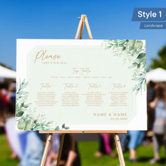 Personalised Printed Wedding Seating Plan