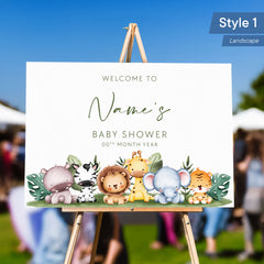 Personalised Printed Baby Shower Welcome Sign