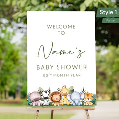 Personalised Printed Baby Shower Welcome Sign