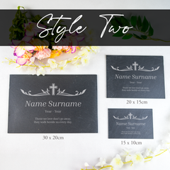 Personalised Engraved Slate Memorial Plaque