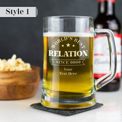 Personalised Engraved Father's Day Beer Tankard