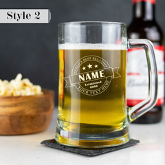 Personalised Engraved Father's Day Beer Tankard