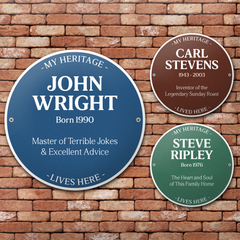 Personalised Heritage Plaque