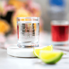 Personalised Engraved Tie The Knot Shot Glass - So Bespoke