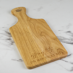 Engraved Picky Bits Marks and Spencers Personalised Paddle Chopping Board