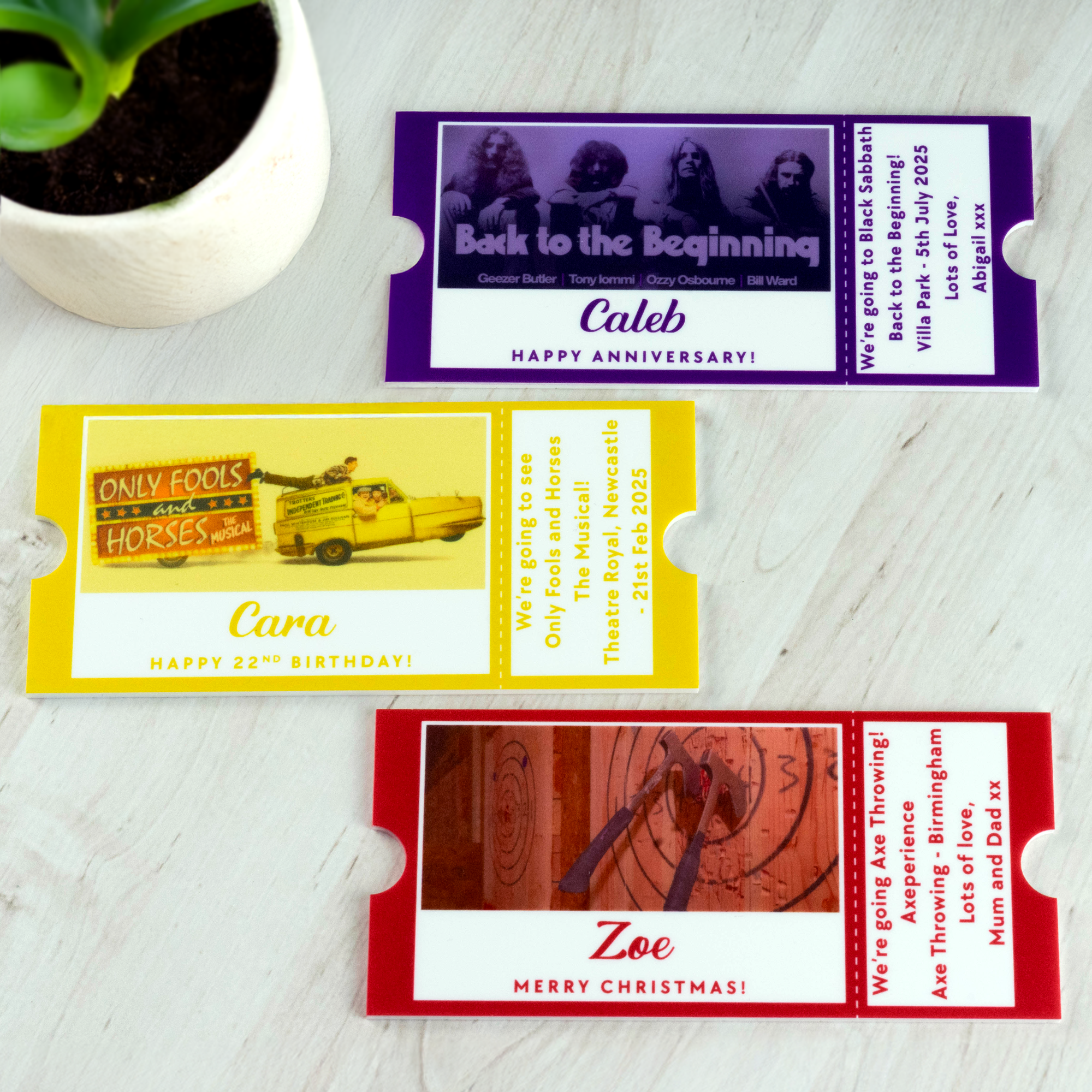 Personalised Printed Gift Ticket