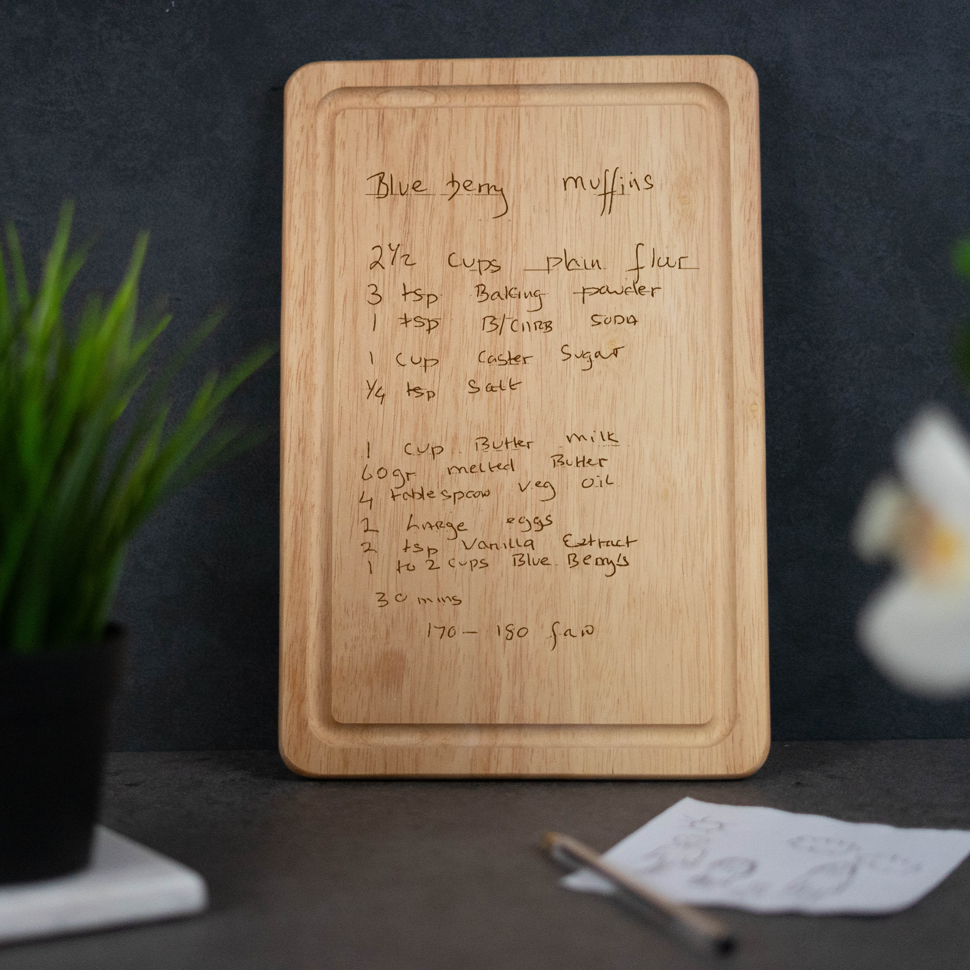 Engraved Custom Handwriting Rectangle Board