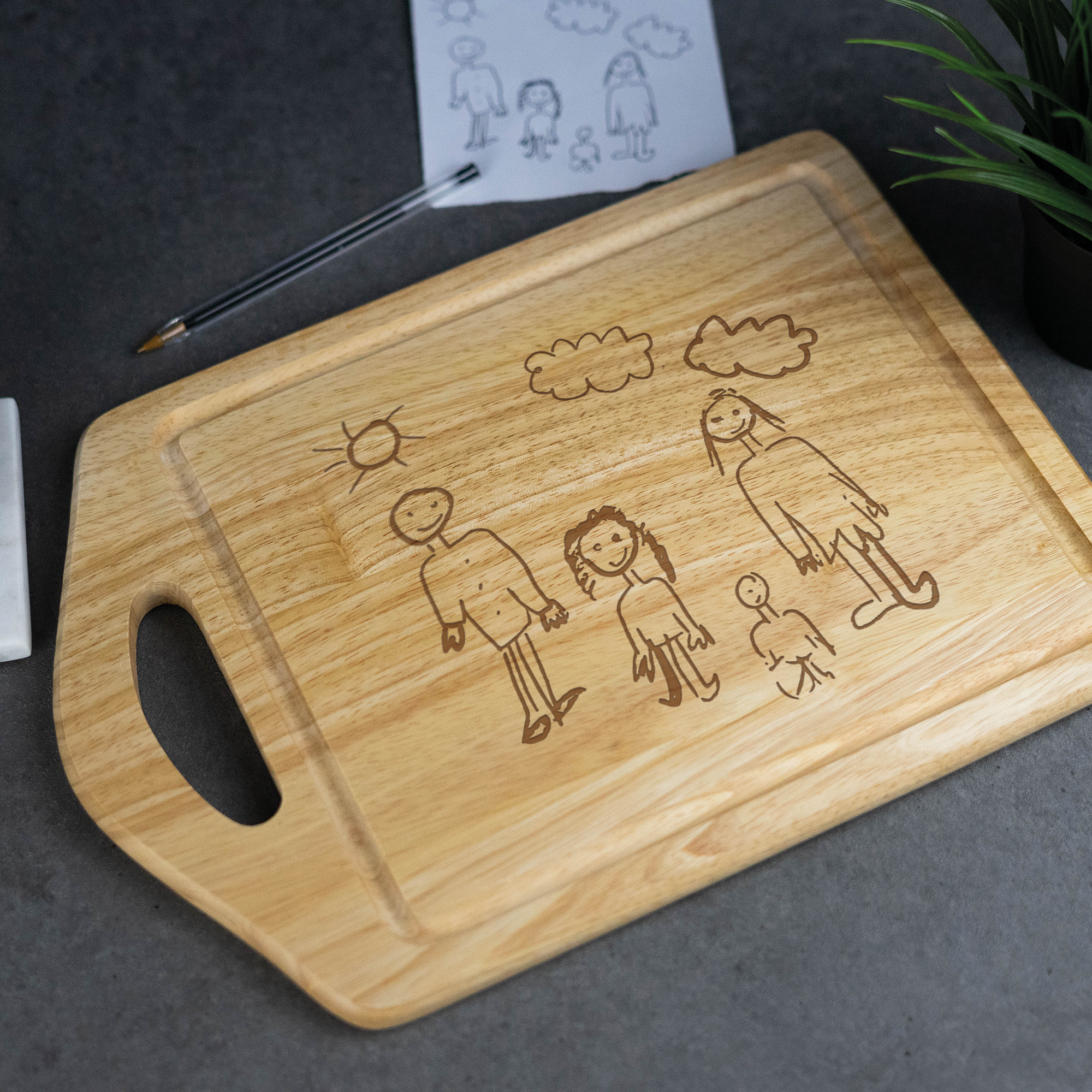 Engraved Custom Handwriting Handle Board