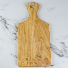 Engraved Picky Bits Marks and Spencers Personalised Paddle Chopping Board