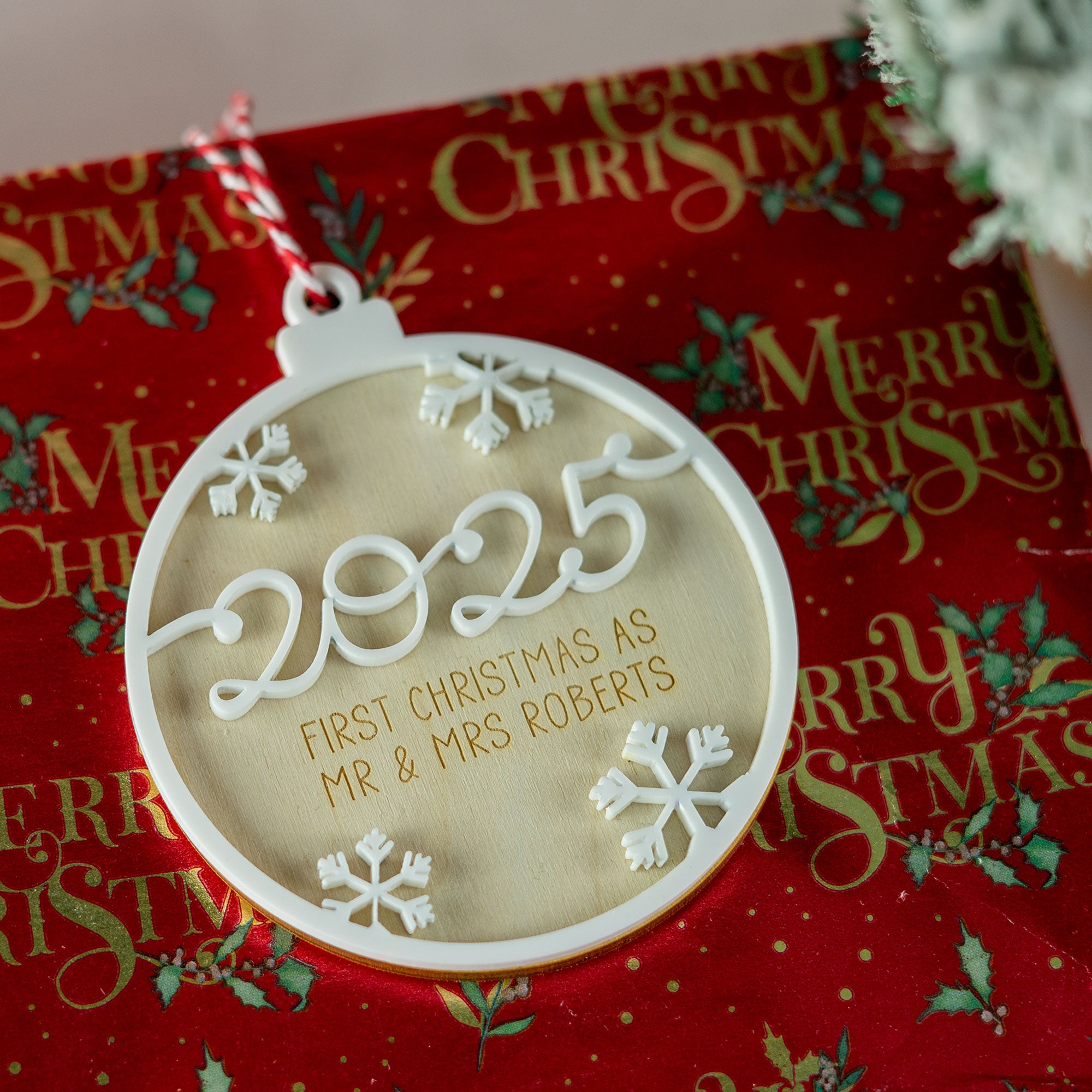 Personalised Engraved 3D 2025 Bauble