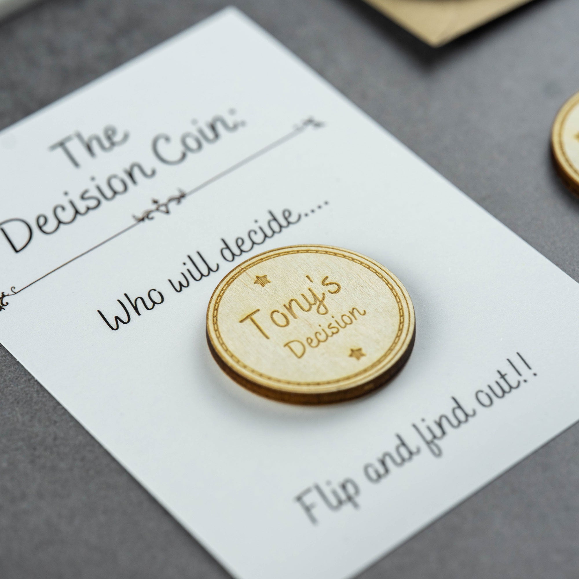 Personalised Engraved Decision Coin