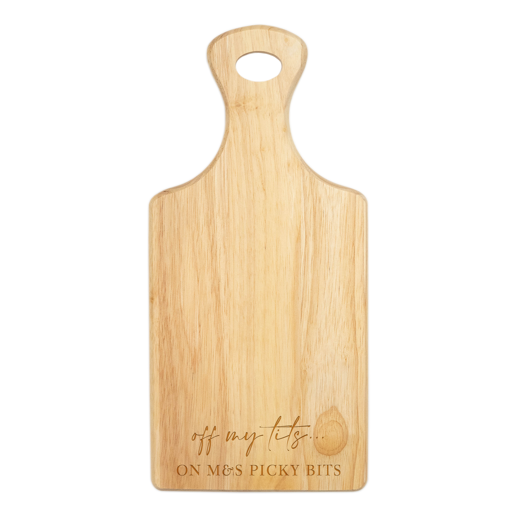 Engraved Picky Bits Marks and Spencers Personalised Paddle Chopping Board