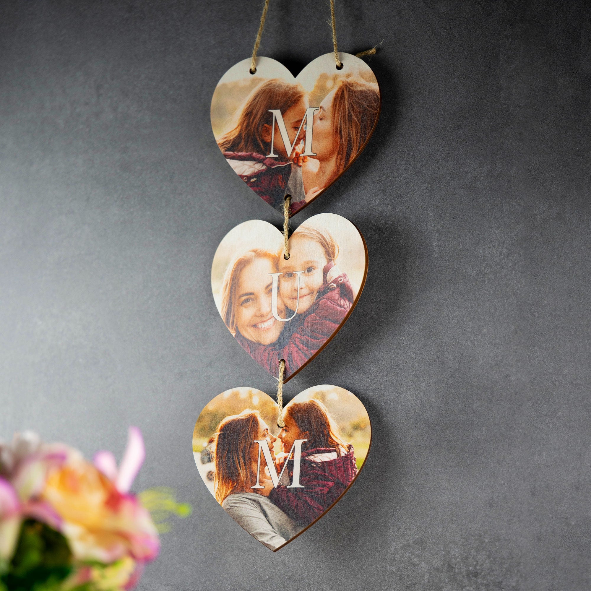Personalised Mother's Day Custom Hanging Wall Heart